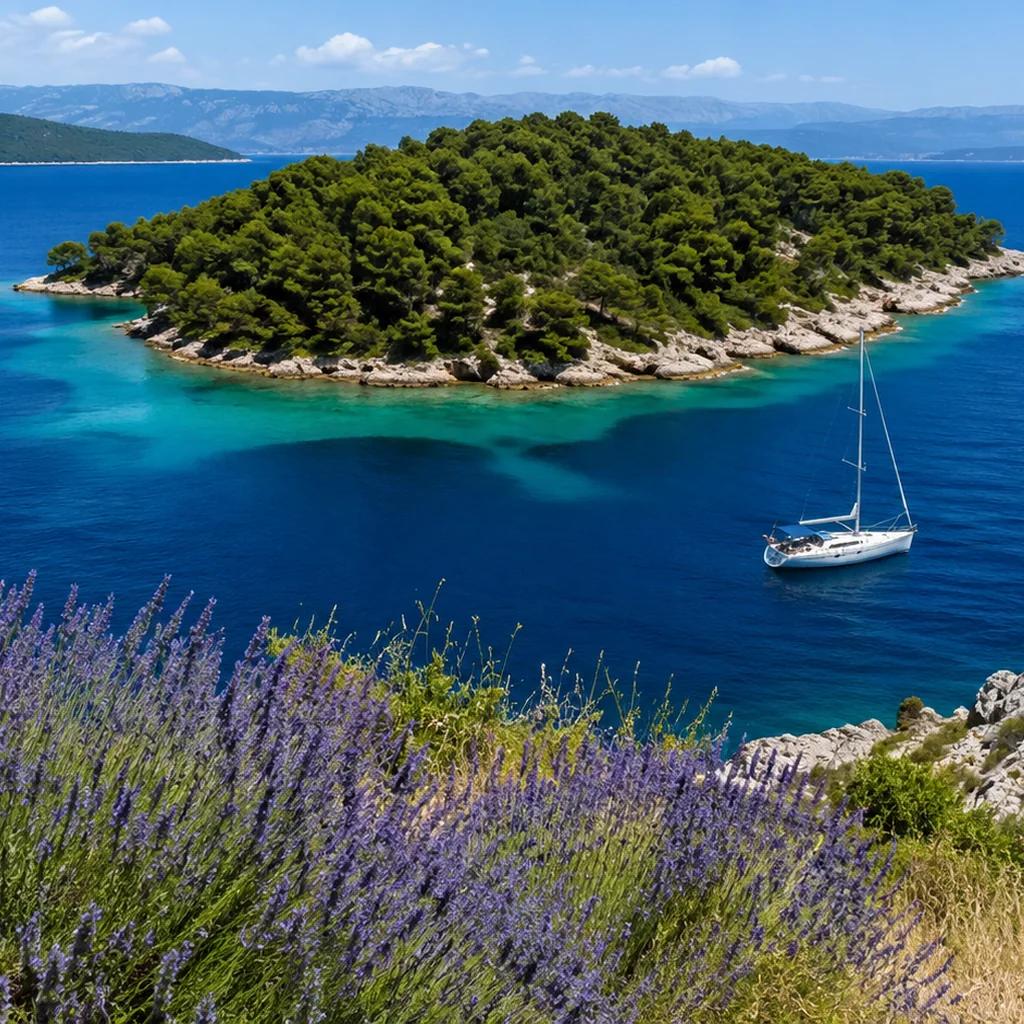 Pogled na dalmatinske otoke, tirkizno more i skrivene uvale